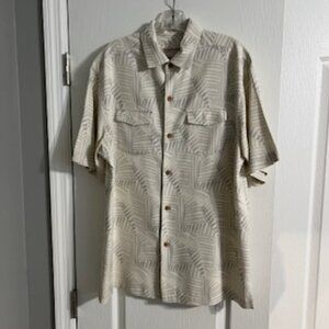 Tommy Bahama Men's Button Down Silk Cotton Short Sleeve Shirt Medium
